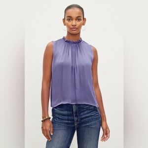 Velvet By Graham & Spencer Kiana Ruffle Neck Top
Periwinkle NWT